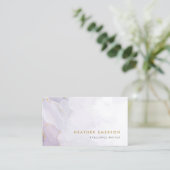 紫モダン 名刺 (スタンド正面)