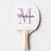 紫モノグラムと名パーソナライズされた前 卓球ラケット (正面)