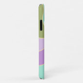 紫モノグラムのエレガント色レトロの太陽の波 Case-Mate iPhoneケース (裏面/右)