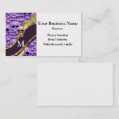 紫モノグラムのスカルゴシック様式 名刺 (正面/裏面)