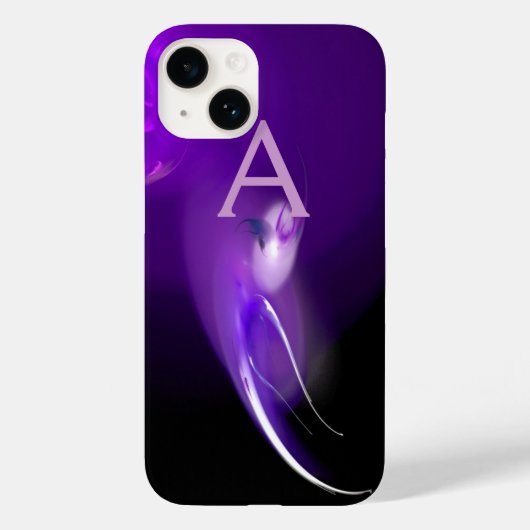 紫モノグラムのライトバード Case-Mate iPhoneケース (裏面)