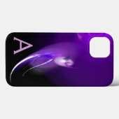 紫モノグラムのライトバード Case-Mate iPhoneケース (裏面 (横))