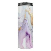 紫モノグラムの青金ゴールド水彩洗剤 タンブラー (裏面)