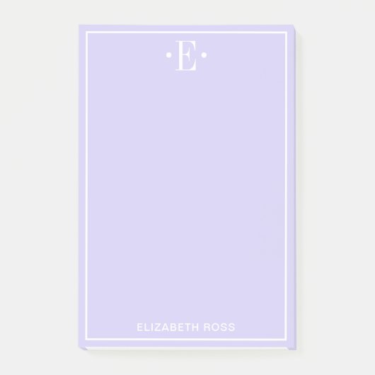 紫モノグラムの ポストイット (正面)