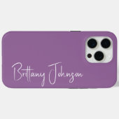 紫モノグラムの Case-Mate iPhoneケース (裏面 (横))