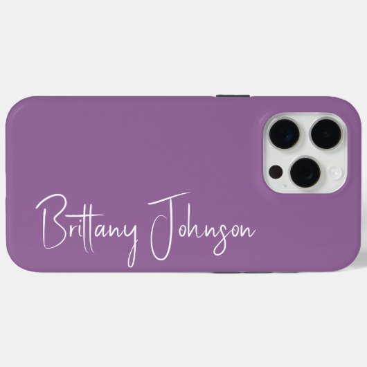 紫モノグラムの Case-Mate iPhoneケース (裏面 (横))