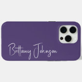 紫モノグラムの Case-Mate iPhoneケース (裏面 (横))