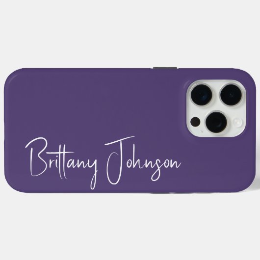 紫モノグラムの Case-Mate iPhoneケース (裏面 (横))