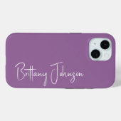 紫モノグラムの Case-Mate iPhoneケース (裏面 (横))