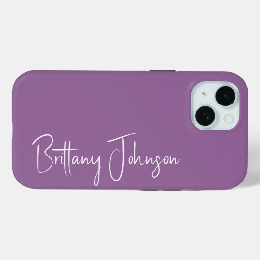 紫モノグラムの Case-Mate iPhoneケース (裏面 (横))