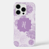 紫モノグラムエレガントフローラ Case-Mate iPhoneケース (裏面)