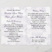 紫モノグラム折り畳み結婚式 プログラム (裏面)