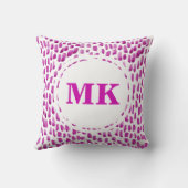 紫モノグラ絵を描パターン（の模様が）あるム枕 クッション (裏面)