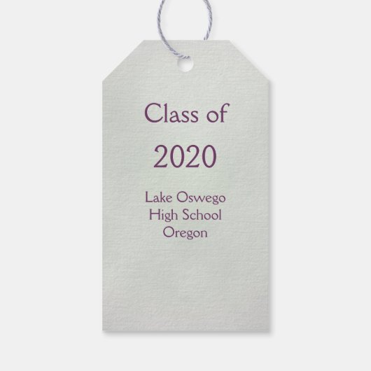 紫モルタル、卒業証書 ギフトタグ (裏面)