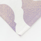 紫モロッコシックかわいらしグラムパターン フリースブランケット (角)