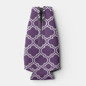 紫モロッコタイルパターンティール（緑がかった色）モノグラム ボトルクーラー (裏面)