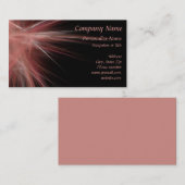 紫ユニークピンクの花火スターバスト 名刺 (正面/裏面)