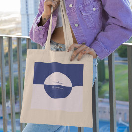 紫ユニークピンク&スクリプトモノグラム トートバッグ