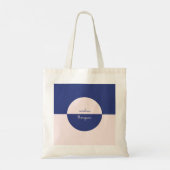 紫ユニークピンク&スクリプトモノグラム トートバッグ (裏面)