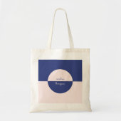 紫ユニークピンク&スクリプトモノグラム トートバッグ (正面)