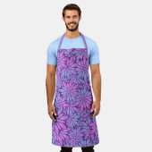 紫ユニークフローラ エプロン (着用した状態)