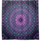 紫ユニーク柄シャワーカーテン シャワーカーテン (正面)