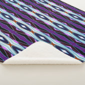 紫ユニーク模様 シェルパブランケット (3/4)