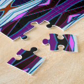 紫ユニーク模様 ジグソーパズル (側面)