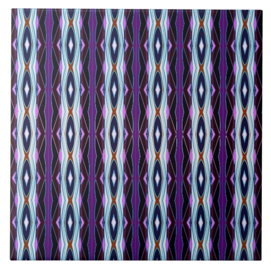 紫ユニーク模様 タイル (正面)