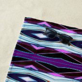 紫ユニーク模様 ビーチタオル (インサイチュ)