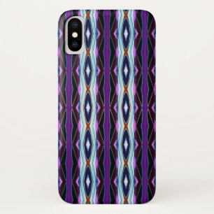 紫ユニーク模様 iPhone X ケース