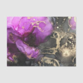 紫ユニーク黒金ゴールド抽象芸術 薄葉紙 (正面)