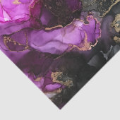紫ユニーク黒金ゴールド抽象芸術 薄葉紙 (詳細)