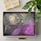 紫ユニーク黒金ゴールド抽象芸術 薄葉紙 (ギフト)