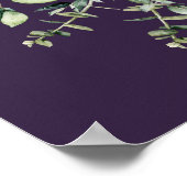 紫ユーカリ結婚の歓迎 ポスター (角)