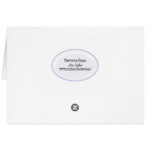 紫ユーモアのあるの花を持つ引用文 (裏面横)