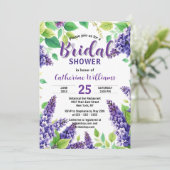 紫ライラックと緑の離れブライダルシャワー 招待状 (スタンド正面)