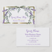 紫ラベエレガントンダーの水色 名刺 (正面/裏面)