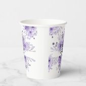 紫ラベエレガントンダーフローラ水彩 紙コップ (右)