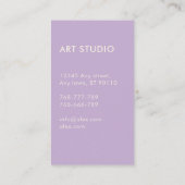 紫ラベエレガントンダー花柄 名刺 (裏面)