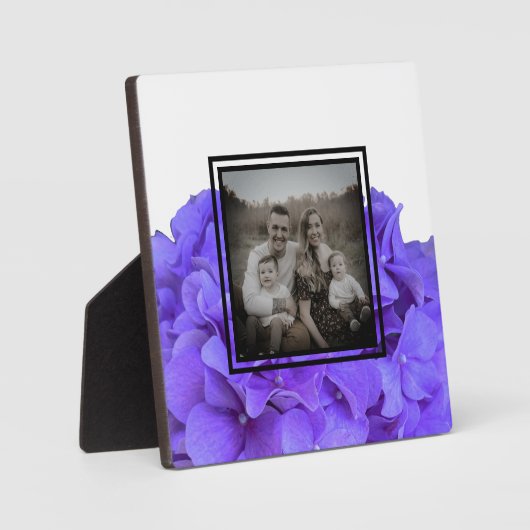 紫ラベエレガントン薄紫フローラアジサイ フォトプラーク (正面)