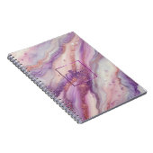 紫ラベスタイリッシュンダー大理石とグリッター静脈 ノートブック (右側)