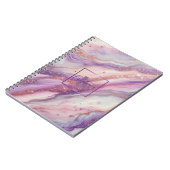 紫ラベスタイリッシュンダー大理石とグリッター静脈 ノートブック (左側)