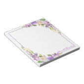紫ラベパーソナライズされたンダー水彩フローラなし ノートパッド (アングル)