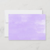 紫ラベモダンンダー水彩結婚式RSVP 出欠カード (裏面)