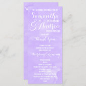 紫ラベモダンンダー水彩色結婚式 プログラム (正面/裏面)