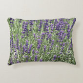 紫ラベンダーの花フローラ アクセントクッション (正面)