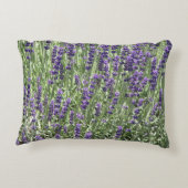 紫ラベンダーの花フローラ アクセントクッション (裏面)