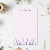 紫ラベンダーウォーターカラーフローラ ポストイット