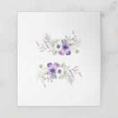 紫ラベンダーホワイトウォーター色の花 プレイスカード (外部開封)